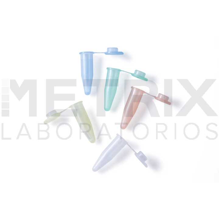 Microtubo de 1.5 ml, con tapa plana.