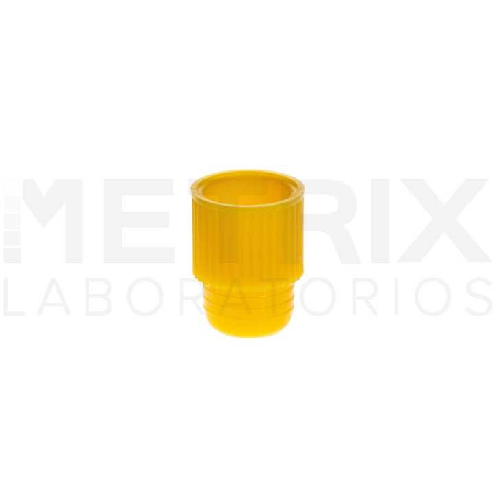 Tapón para tubo 12 mm, color amarillo